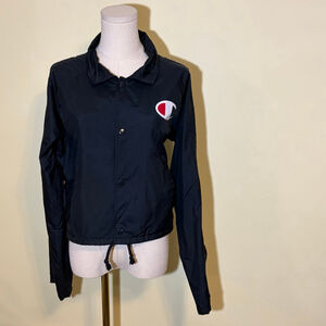 Champion Women’s Navy Blue Cropped Coach Jacket M